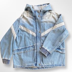 Retro Style Hooded Denim Jacket